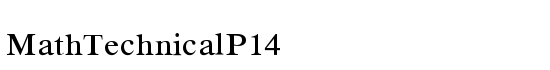 MathTechnicalP14 - Download Thousands of Free Fonts at FontZone.net