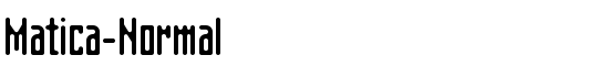 Matica-Normal - Download Thousands of Free Fonts at FontZone.net