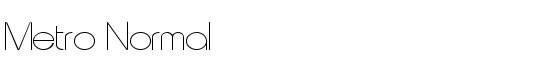 Metro Normal - Download Thousands of Free Fonts at FontZone.net