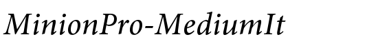 MinionPro-MediumIt - Download Thousands of Free Fonts at FontZone.net