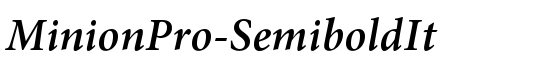 MinionPro-SemiboldIt - Download Thousands of Free Fonts at FontZone.net