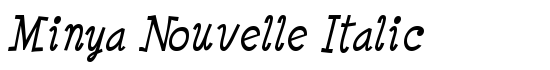 Minya Nouvelle Italic - Download Thousands of Free Fonts at FontZone.net