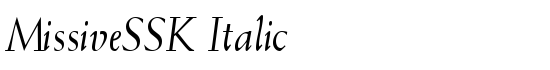 MissiveSSK Italic - Download Thousands of Free Fonts at FontZone.net