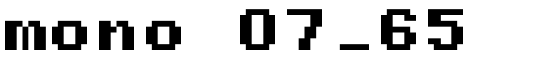 mono 07_65 - Download Thousands of Free Fonts at FontZone.net