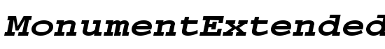 MonumentExtended Italic - Download Thousands of Free Fonts at FontZone.net