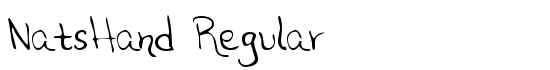 NatsHand Regular - Download Thousands of Free Fonts at FontZone.net