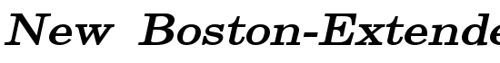New Boston-Extended Bold Italic - Download Thousands of Free Fonts at FontZone.net