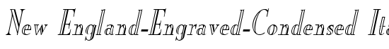 New England-Engraved-Condensed Italic - Download Thousands of Free Fonts at FontZone.net