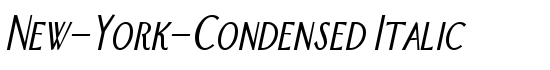 New-York-Condensed Italic - Download Thousands of Free Fonts at FontZone.net