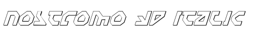 Nostromo 3D Italic - Download Thousands of Free Fonts at FontZone.net