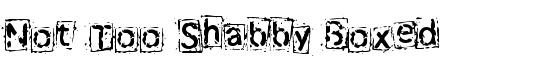Not Too Shabby Boxed - Download Thousands of Free Fonts at FontZone.net