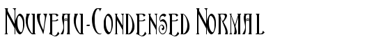 Nouveau-Condensed Normal - Download Thousands of Free Fonts at FontZone.net