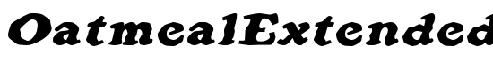 OatmealExtended Italic - Download Thousands of Free Fonts at FontZone.net