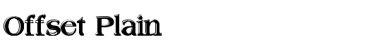 Offset Plain - Download Thousands of Free Fonts at FontZone.net