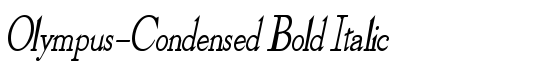Olympus-Condensed Bold Italic - Download Thousands of Free Fonts at FontZone.net