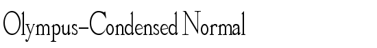 Olympus-Condensed Normal - Download Thousands of Free Fonts at FontZone.net