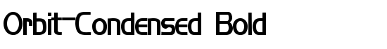 Orbit-Condensed Bold - Download Thousands of Free Fonts at FontZone.net