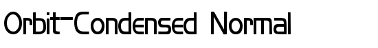 Orbit-Condensed Normal - Download Thousands of Free Fonts at FontZone.net