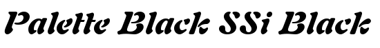 Palette Black SSi Black Italic - Download Thousands of Free Fonts at FontZone.net