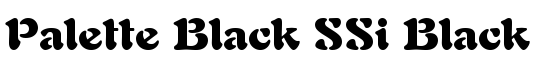 Palette Black SSi Black - Download Thousands of Free Fonts at FontZone.net