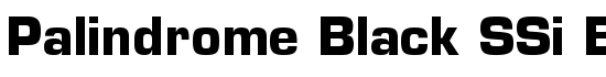 Palindrome Black SSi Bold - Download Thousands of Free Fonts at FontZone.net