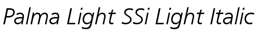 Palma Light SSi Light Italic - Download Thousands of Free Fonts at FontZone.net