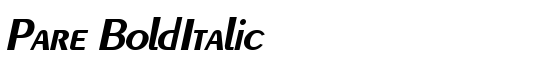 Pare BoldItalic - Download Thousands of Free Fonts at FontZone.net
