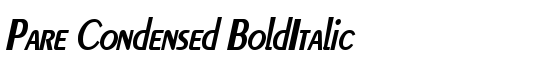 Pare Condensed BoldItalic - Download Thousands of Free Fonts at FontZone.net