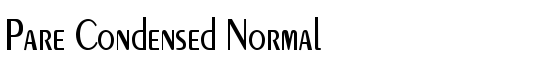 Pare Condensed Normal - Download Thousands of Free Fonts at FontZone.net