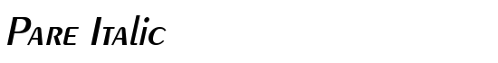 Pare Italic - Download Thousands of Free Fonts at FontZone.net