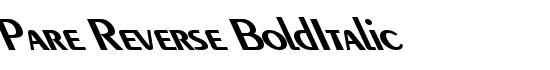 Pare Reverse BoldItalic - Download Thousands of Free Fonts at FontZone.net