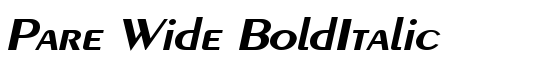Pare Wide BoldItalic - Download Thousands of Free Fonts at FontZone.net