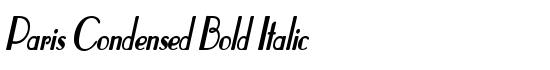 Paris Condensed Bold Italic - Download Thousands of Free Fonts at FontZone.net