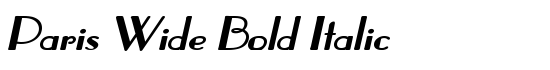 Paris Wide Bold Italic - Download Thousands of Free Fonts at FontZone.net