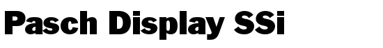 Pasch Display SSi - Download Thousands of Free Fonts at FontZone.net