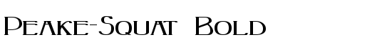 Peake-Squat Bold - Download Thousands of Free Fonts at FontZone.net