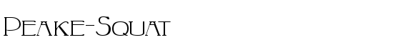 Peake-Squat - Download Thousands of Free Fonts at FontZone.net