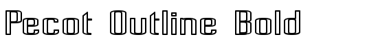 Pecot Outline Bold - Download Thousands of Free Fonts at FontZone.net