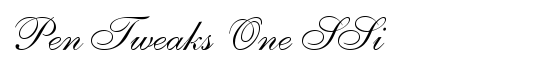 Pen Tweaks One SSi - Download Thousands of Free Fonts at FontZone.net