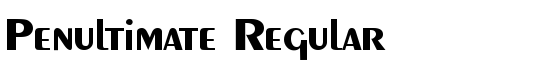 Penultimate Regular - Download Thousands of Free Fonts at FontZone.net