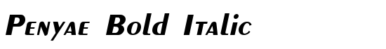 Penyae Bold Italic - Download Thousands of Free Fonts at FontZone.net