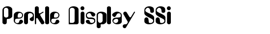 Perkle Display SSi - Download Thousands of Free Fonts at FontZone.net