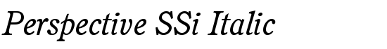 Perspective SSi Italic - Download Thousands of Free Fonts at FontZone.net
