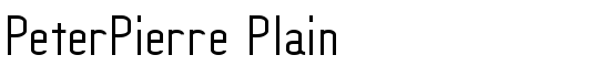 PeterPierre Plain - Download Thousands of Free Fonts at FontZone.net