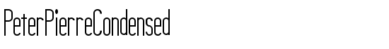 PeterPierreCondensed - Download Thousands of Free Fonts at FontZone.net