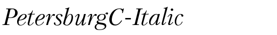 PetersburgC-Italic - Download Thousands of Free Fonts at FontZone.net