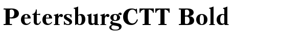 PetersburgCTT Bold - Download Thousands of Free Fonts at FontZone.net