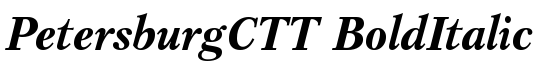 PetersburgCTT BoldItalic - Download Thousands of Free Fonts at FontZone.net