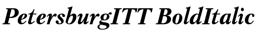 PetersburgITT BoldItalic - Download Thousands of Free Fonts at FontZone.net