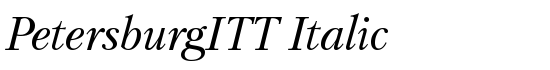 PetersburgITT Italic - Download Thousands of Free Fonts at FontZone.net